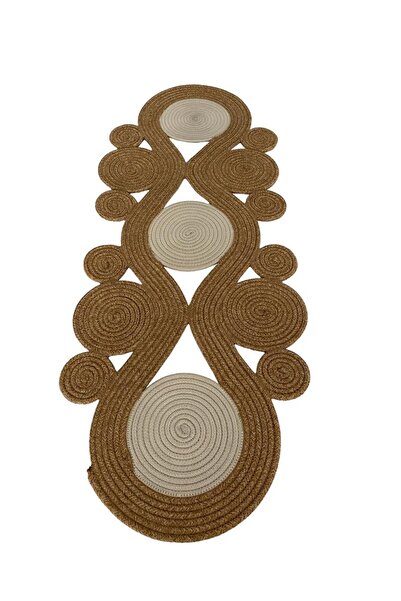 JÜTEX HOME Iuta, paie, model spiralat, fata de masa decorativa, runner 40x110...