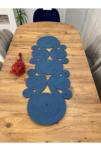 JÜTEX HOME Декоративна покривка за маса от юта и ракита в бохемски стил - спи...