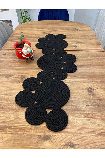 JÜTEX HOME 30x100 CM Bohemian Style Daisy Model Runner - Față de masă decorat...