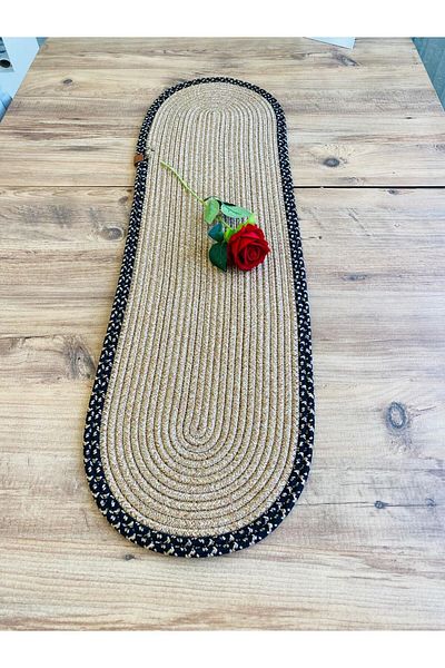 JÜTEX HOME Față de masă decorativă din iută și răchită în stil boem - Runner 30x80 CM, American Service, Față de masă