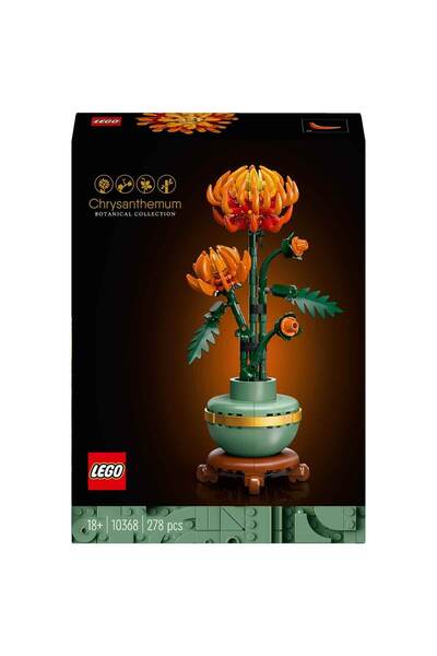 LEGO Icon s Krizantem 10368 - Yetişkinler için Dekoratif Kasımpatı Çiçeği Yapım Seti (278 Par