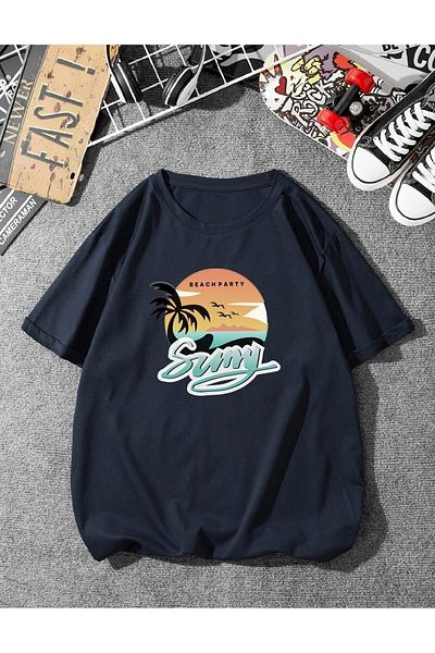 Pink Sky Μπλουζάκι Sumy Printed Unisex Oversize