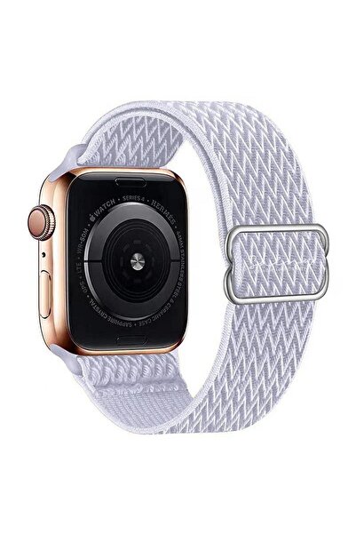 Shinytech Apple Watch Ayarlanabilir W Örgü Kordon Beyaz Se/3/4/5/6/7/8/9 42,4...