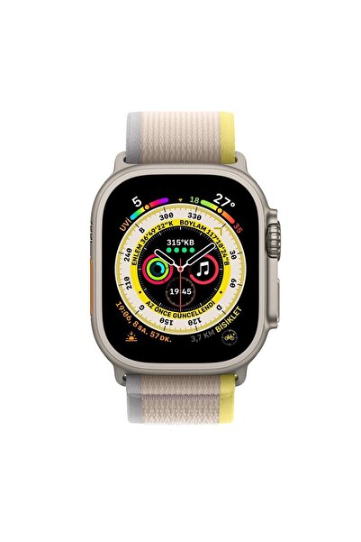 Shinytech Apple Watch Trail Kordon Sarı/bej Se/3/4/5/6/7/8/9 42,44,45,49mm W10 46,49mm