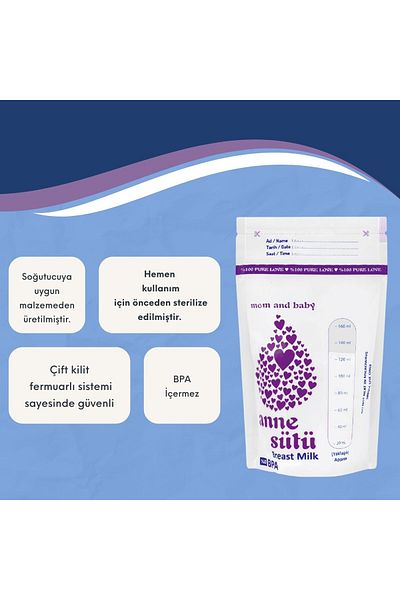 VZN High Quality Breast Milk Storage Bag - Pack of 20 Ziplock