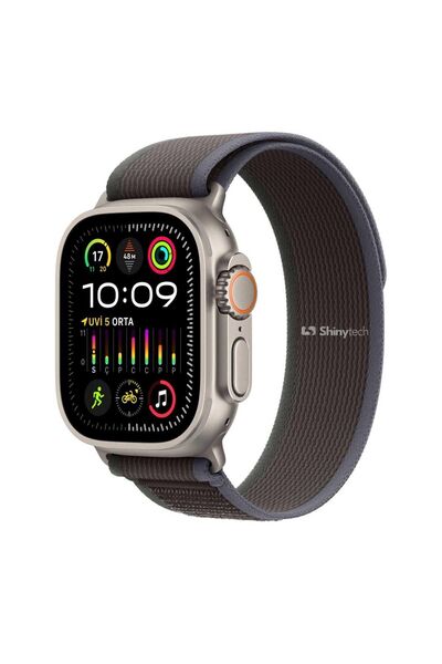 Shinytech Apple Watch Trail Kordon Mavi/siyah Se/3/4/5/6/7/8/9 42,44,45,49mm ...