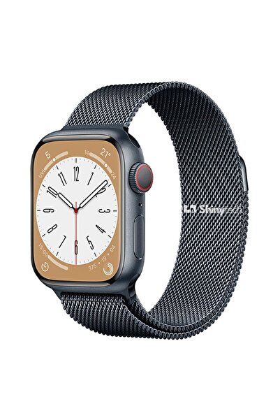 Shinytech Apple Watch Milano Çelik Hasır Kordon Gece Mavisi Se/3/4/5/6/7/8/9 ...