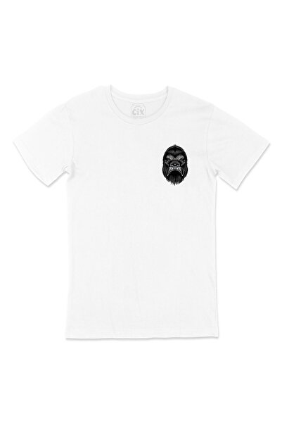 Cix Bela majica sa dizajnom logotipa "Angry Monkey Pocket"