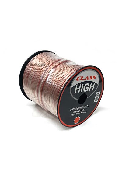 Class 2x0.75mm 10metre Hoparlör Seslendirme Kablosu Şeffaf