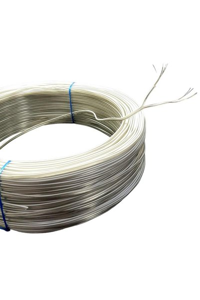 electroon 2x0.22mm Çift Damar 7telli Kalaylı Montaj Kablosu 100mt - Beyaz Çizgili