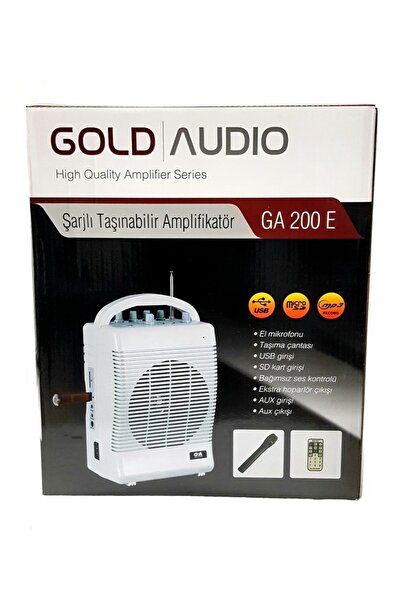 Gold Audio Ga200e El Mikrofonlu Seyyar Taşınabilir Anfi