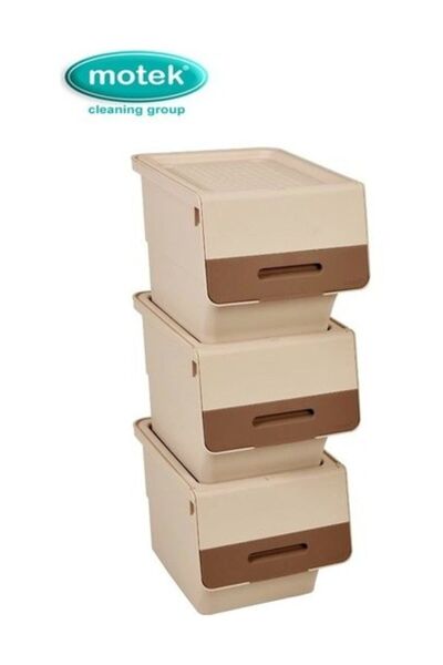 Motek Free Box Çok Amaçlı 3'Lü Düzenleyici Set Renk : Krem