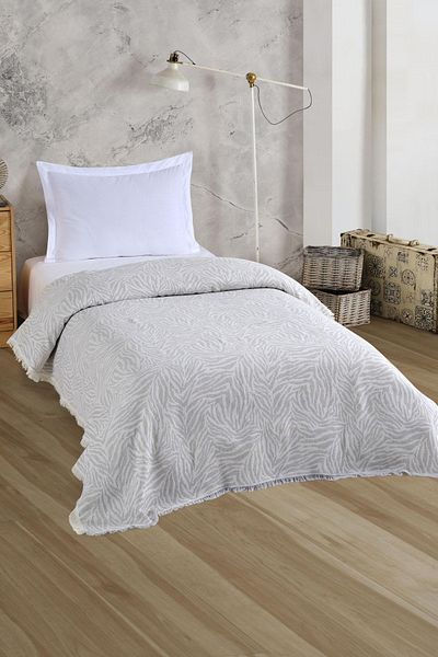 LADYNİL مفرش سرير فردي 160x210 رمادي