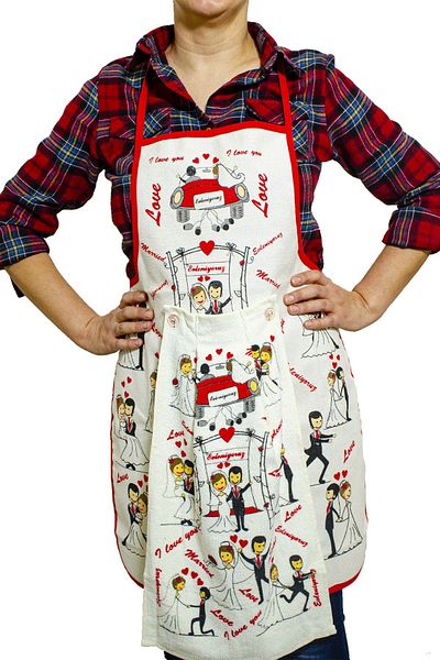 LADYNİL Kitchen Apron And Kitchen Towel Set Waterproof