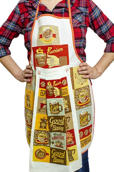 LADYNİL Kitchen Apron And Kitchen Towel Set Waterproof