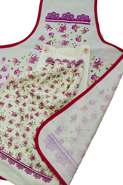 LADYNİL Kitchen Apron And Kitchen Towel Set Waterproof