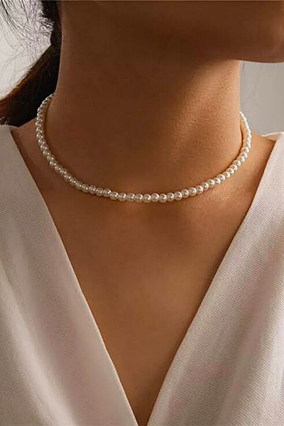 PETEK AKSESUAR Fine Pearl Choker Necklace