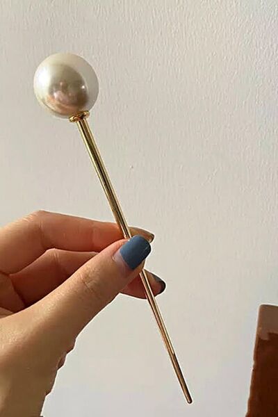 PETEK AKSESUAR 25 mm Large Pearl Cast Metal Bar Buckle