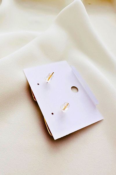 PETEK AKSESUAR BOJO Asymmetric Square Earrings - Minimal Design