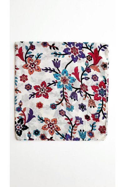 PETEK AKSESUAR Ethnic Patterned Bandana White