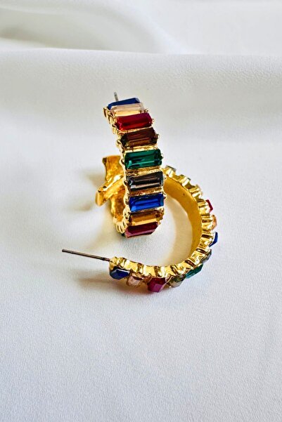 PETEK AKSESUAR COLORFUL BAGUETTE ROPE EARRING
