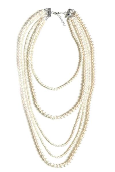 PETEK AKSESUAR Çoklu Uzun Incili Elegant Kolye