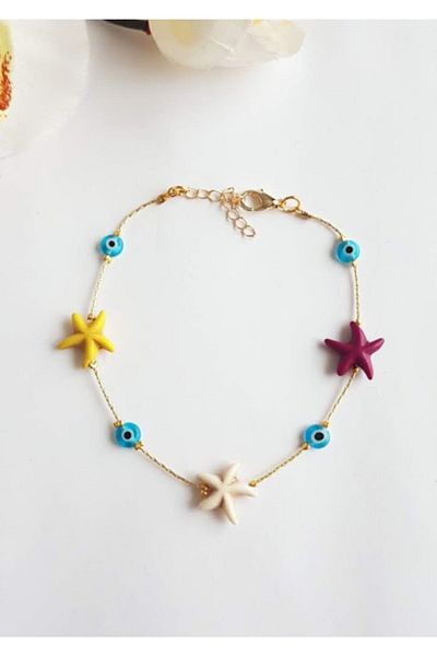 PETEK AKSESUAR Starfish Evil Eye Anklet