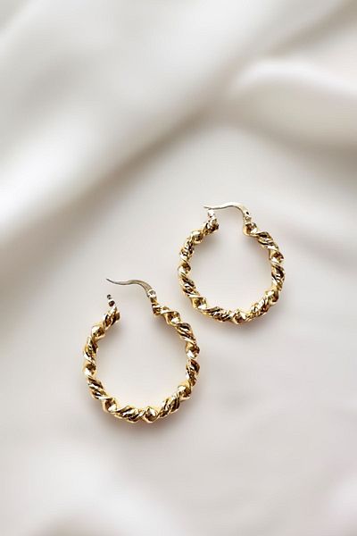 PETEK AKSESUAR 2.5 Cm Large Bowry Metal Ring Earring