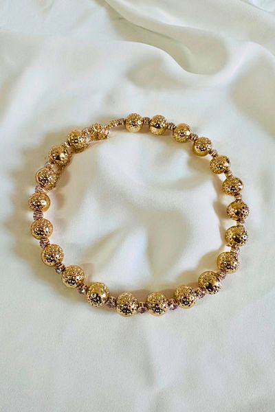 PETEK AKSESUAR Stone Detailed Ball CHOKER Necklace