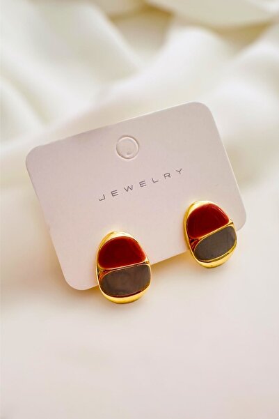 PETEK AKSESUAR MİNİMAL MİNELİ ASİMETRİK KÜPE