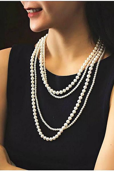 PETEK AKSESUAR 2 Pieces of Different Style Pearl Necklace