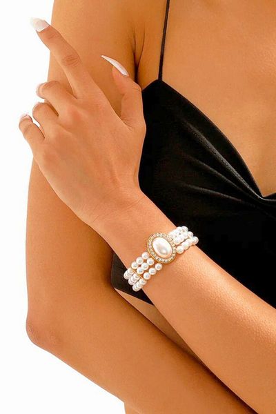 PETEK AKSESUAR PEARL CHEST RUBBER BRACELET