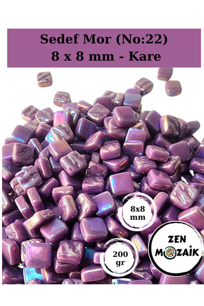 Zen Mozaik Sanatsal Mozaik Çalışmalarınız için 8x8 mm - Kare Cam Mozaik Taşı ...