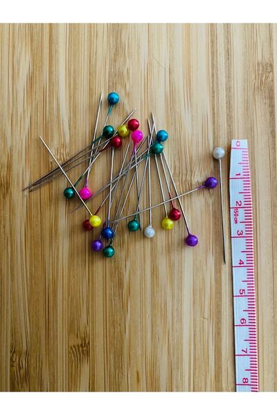 Öztürk دبوس رأس كروي ملون 50 قطعة.