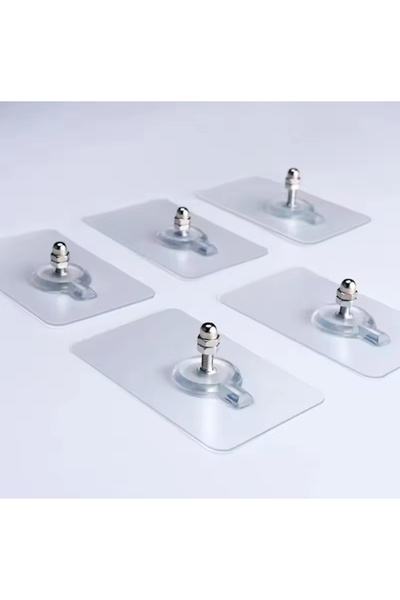 sevram 5 Adet Kiracılar Için Evde Duvara Iz Bırakmaz Yapışkanlı Gözükmez Çivi Tablo Askısı Çerçeve Yapışkan