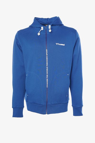 hummel Modrá pánská mikina Hmljensen Zip 921993 -9821