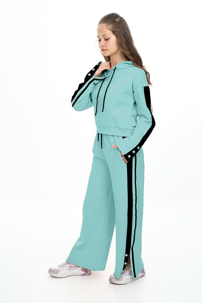 Joui Co Σετ φόρμας 100% βαμβακερή κουκούλα Oversize για κορίτσια