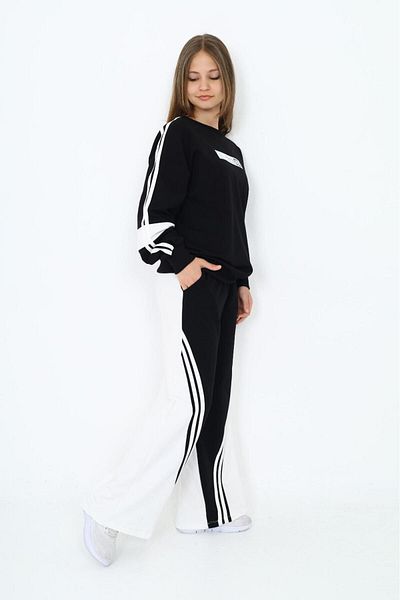 Joui Co Set de trening oversize 100% bumbac pentru fete - cu 2 fire de garnitură