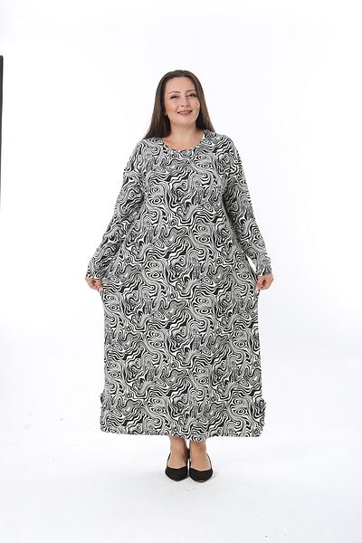 XL Modam Φόρεμα One Size Lycra Cashmere - Μπούστο 150 έως 154 Plus Size