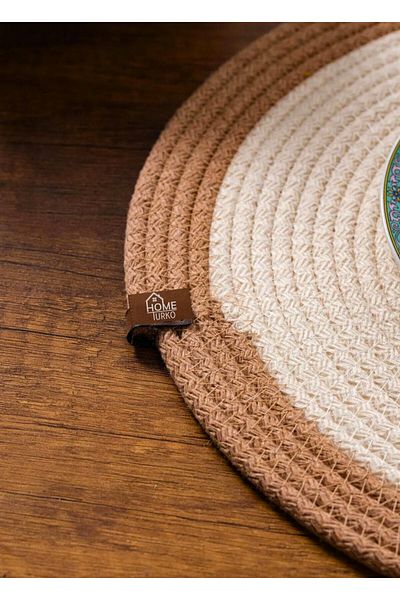 HomeTurko Πλάκα 2 τεμαχίων Nordic Jute - Διακόσμηση τοίχου και ψάθινο αξεσουάρ