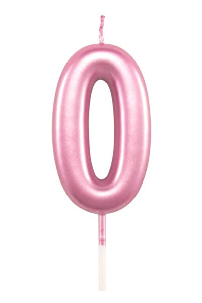 Bkmc 0 YAŞ PARLAK PEMBE ŞIK MUM 12 CM