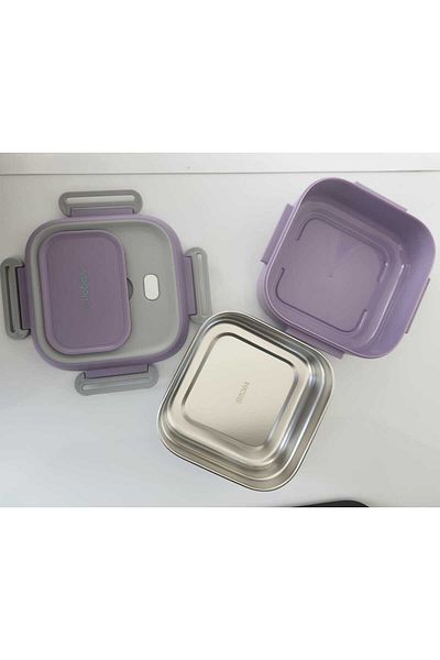 Vagonlife Purple Bl2107 Single Layer Steel Lunch Box