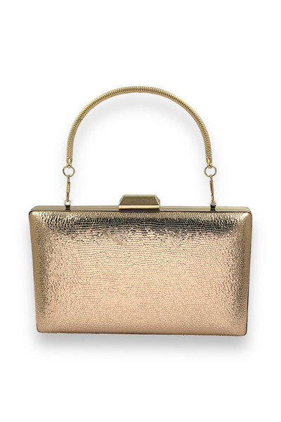 Biçanta Рожево-золота металева сумка на ремінці - Весілля, заручини, випускний