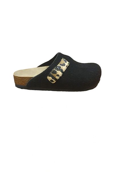 COMFORT OF PANTOFOLE Μαύρες παντόφλες για το σπίτι