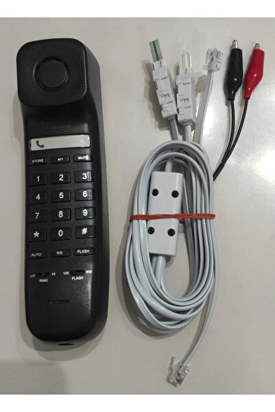 KAREL Test Ve Muayene Telefonu Siyah (Kesmeli Kesmesiz Test Kablolu Özel Yapım)