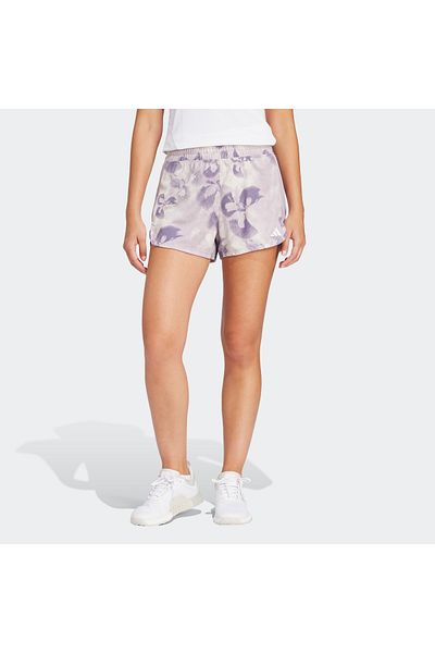 adidas شورت محبوك بربطة عنق على شكل زهرة من Pacer Essentials - IQ2631