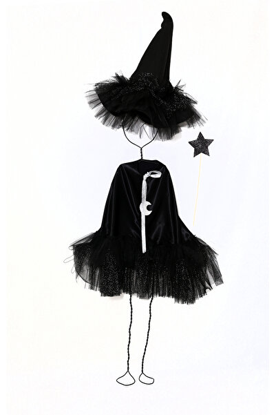 Dimmel Costume Cadı Pelerin Siyah