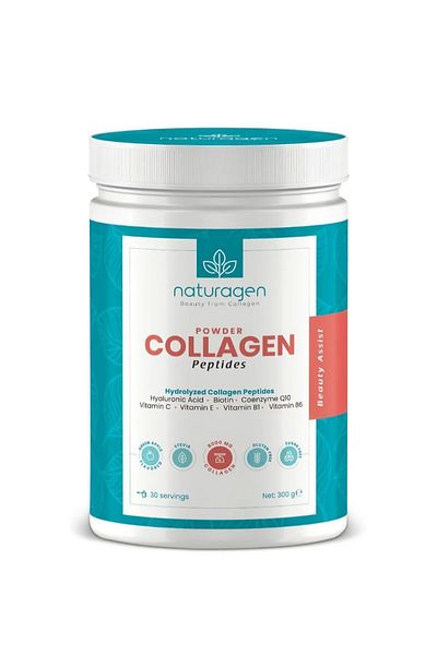 Naturagen Green Apple Flavored - Vitamin X2 Effect Complex Collagen Beauty Powder 300 Gr