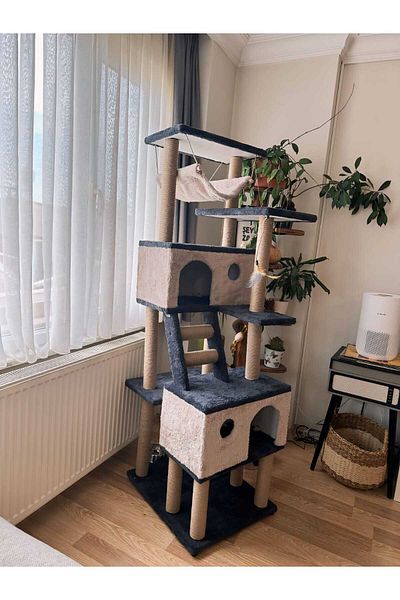 pethomealpi Luxury Cat Scratching and Play Platform - with Hammock and Nest