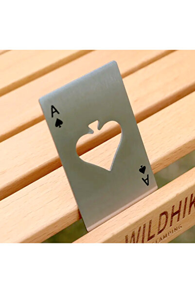 UrbanCove Co Stainless Steel Bottle Opener - Spade Ace, Metallic Gray and Black, 1 Piece